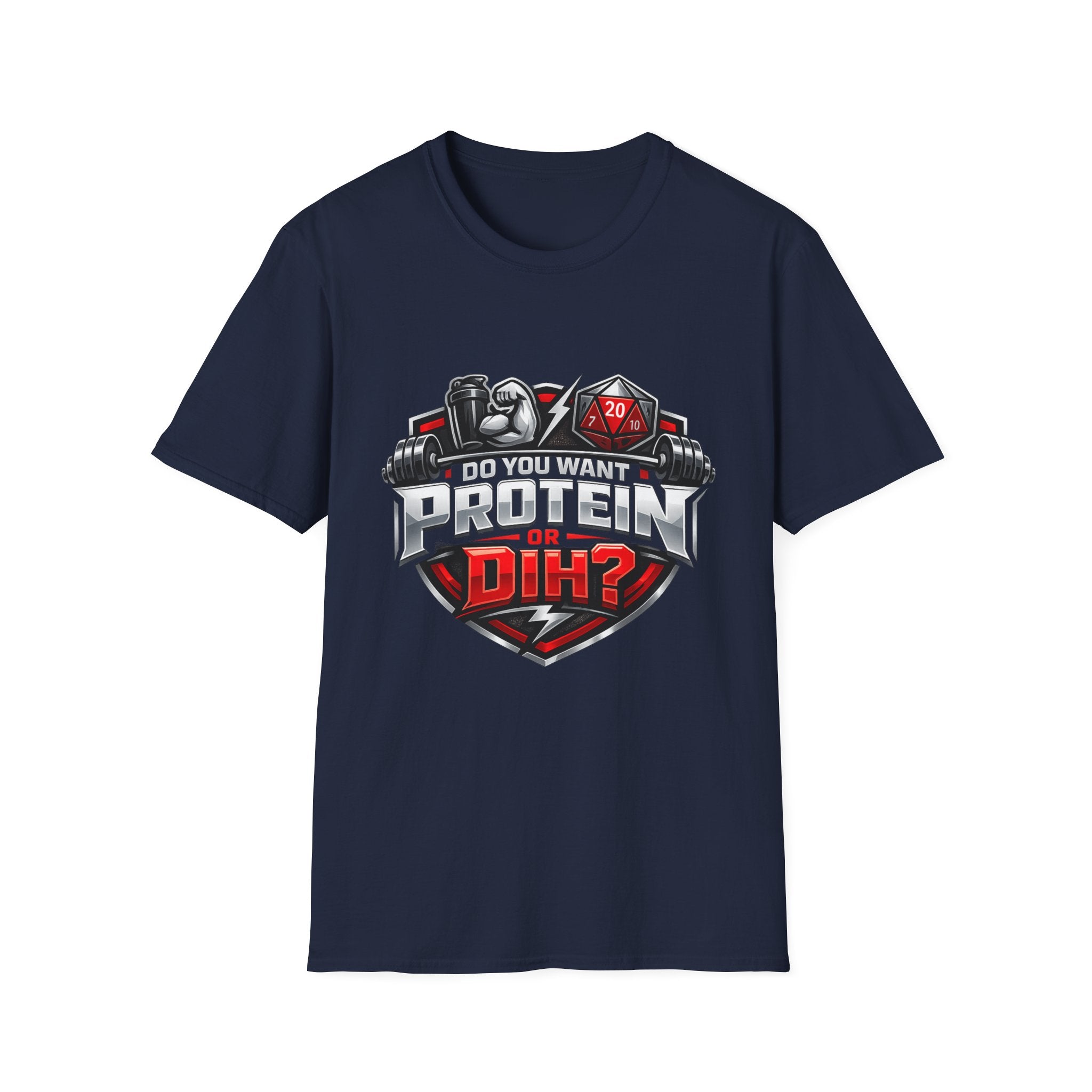 Weightlifting T-Shirt — "Protein or Duh?" Gym Fitness Tee