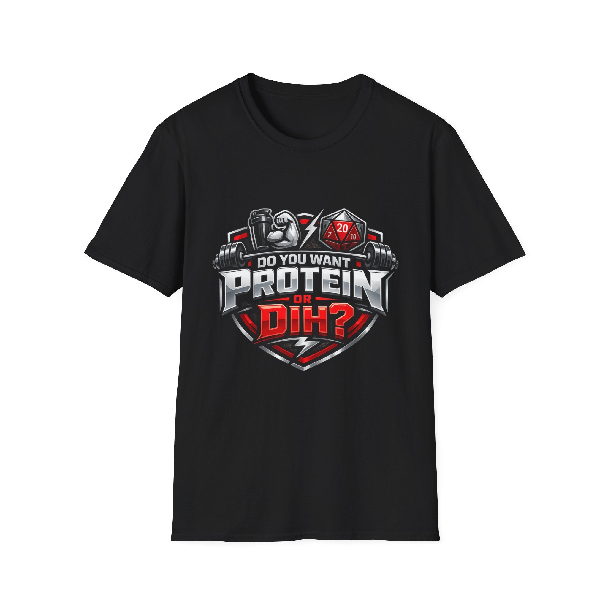Weightlifting T-Shirt — "Protein or Duh?" Gym Fitness Tee