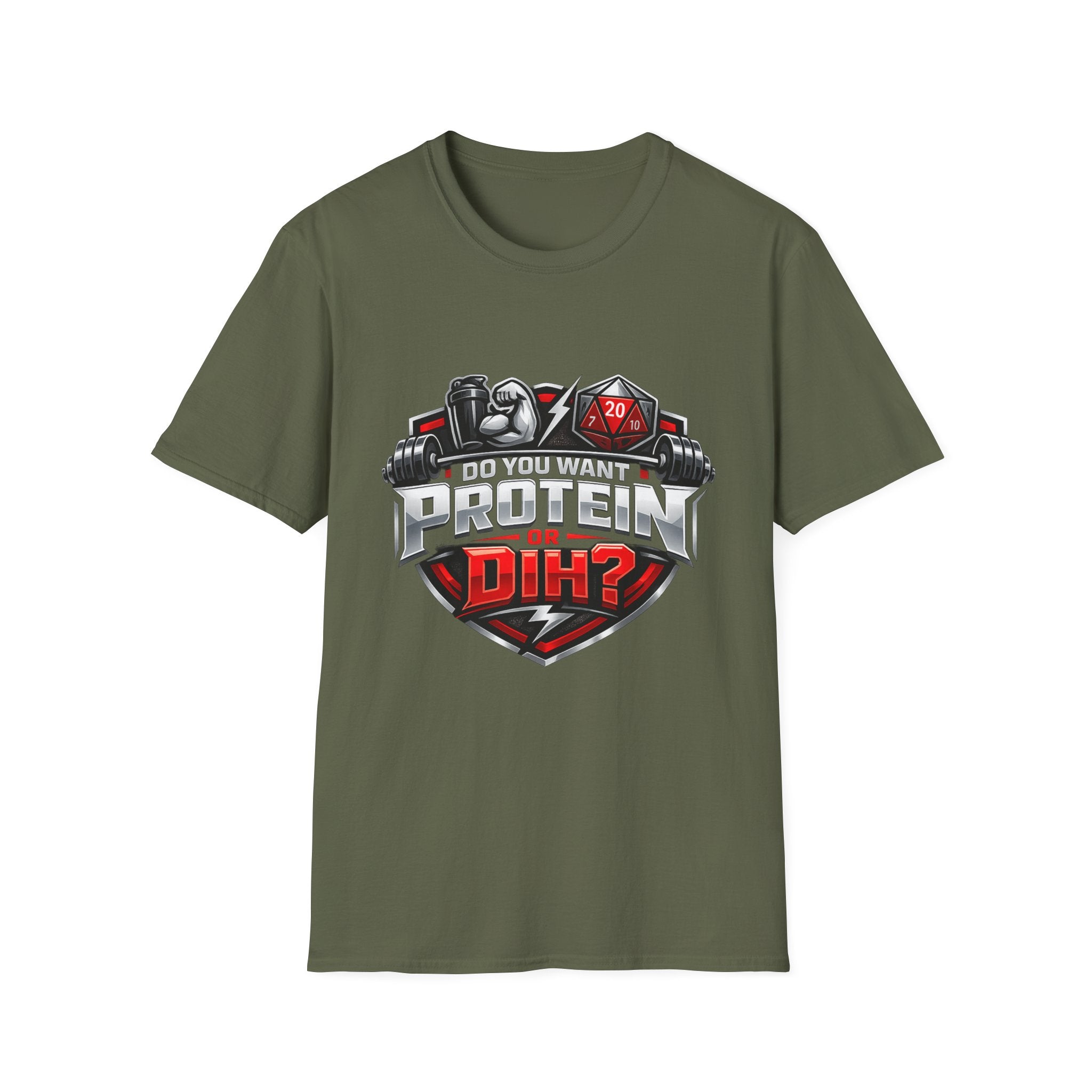 Weightlifting T-Shirt — "Protein or Duh?" Gym Fitness Tee