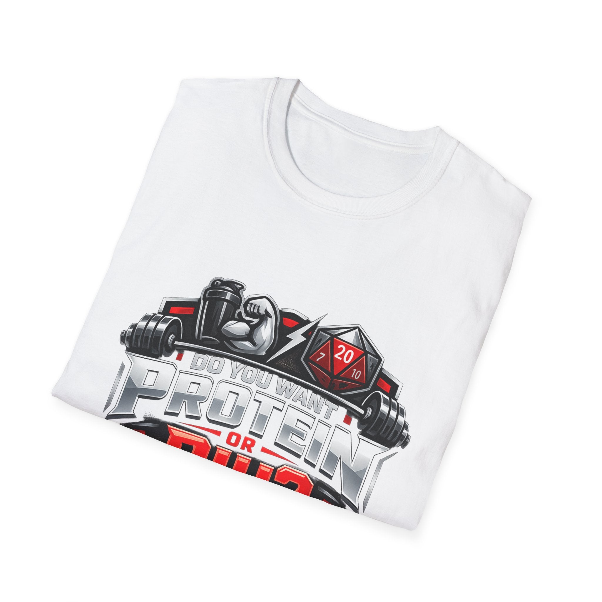 Weightlifting T-Shirt — "Protein or Duh?" Gym Fitness Tee